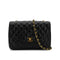 CHANEL VINTAGE MATELASSE HALF MOON CHAIN SHOULDER BAG BLACK LAMB SKIN 90300011 - PURPOSE