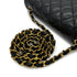 CHANEL VINTAGE MATELASSE HALF MOON CHAIN SHOULDER BAG BLACK LAMB SKIN 90300011 - PURPOSE