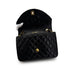 CHANEL VINTAGE MATELASSE HALF MOON CHAIN SHOULDER BAG BLACK LAMB SKIN 90300011 - PURPOSE