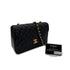 CHANEL VINTAGE MATELASSE HALF MOON CHAIN SHOULDER BAG BLACK LAMB SKIN 90300011 - PURPOSE