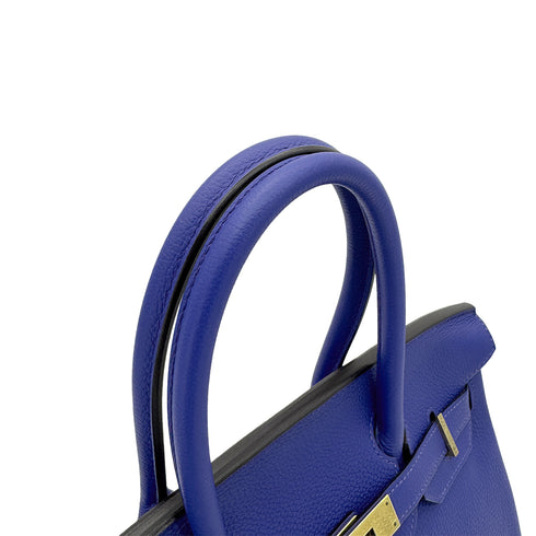 HERMES BIRKIN 30 BLUE ELECTRIQUE TAURILLON CLEMENCE HAND BAG X GHW 90300014 - PURPOSE