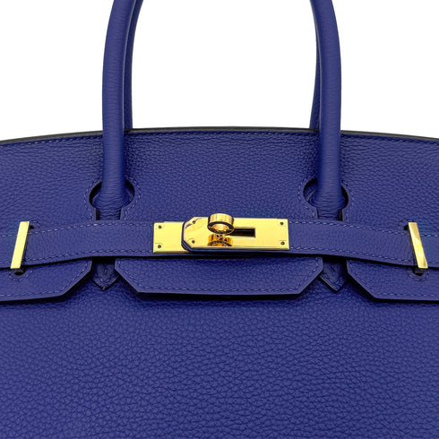 HERMES BIRKIN 30 BLUE ELECTRIQUE TAURILLON CLEMENCE HAND BAG X GHW 90300014 - PURPOSE