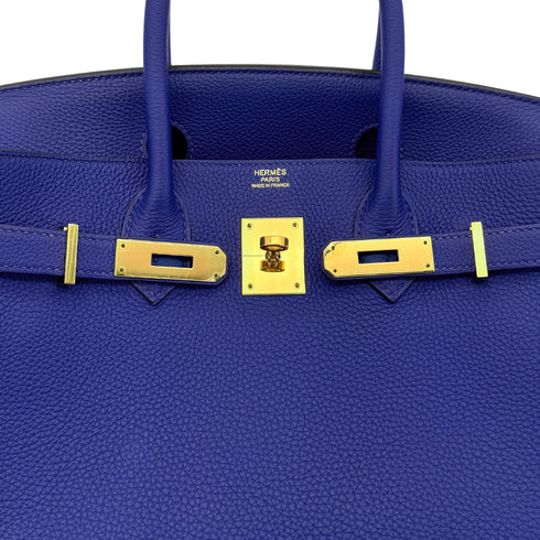 HERMES BIRKIN 30 BLUE ELECTRIQUE TAURILLON CLEMENCE HAND BAG X GHW 90300014 - PURPOSE