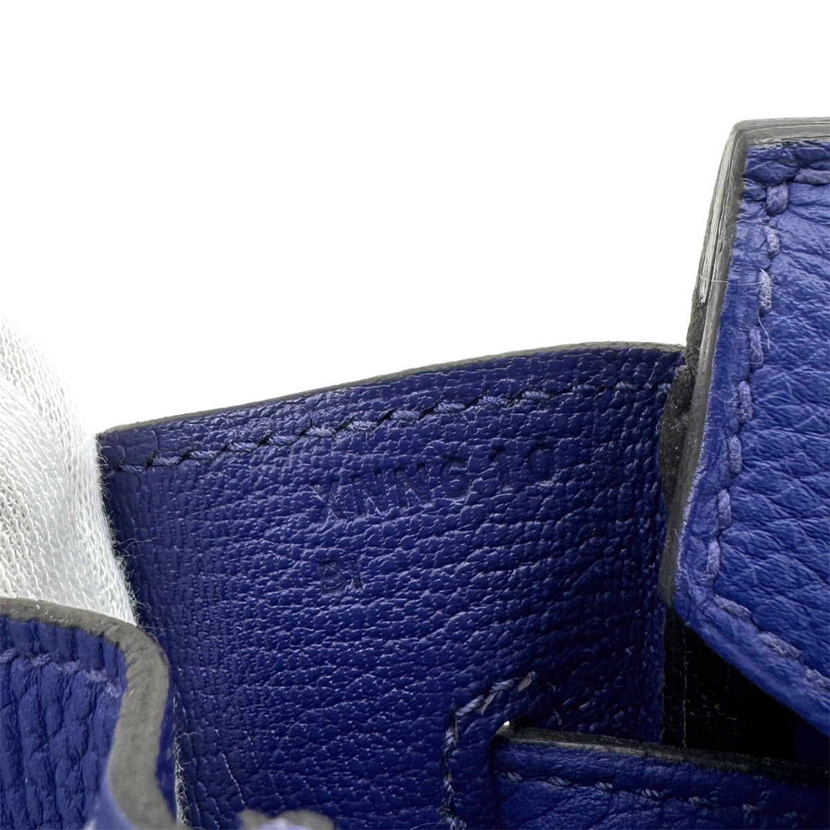 HERMES BIRKIN 30 BLUE ELECTRIQUE TAURILLON CLEMENCE HAND BAG X GHW 90300014