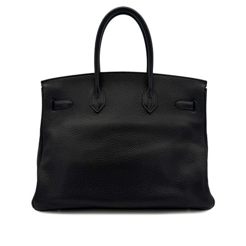 HERMES BIRKIN 35 BLUE INDIGO TAURILLON CLEMENCE HAND BAG □H SHW 90300017 - PURPOSE
