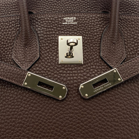 HERMES BIRKIN 30 CHOCOLAT TOGO HAND BAG □K SHW 90300021
