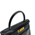 HERMES KELLY 28 RETOURNE BLACK BOX CALF HAND BAG 〇P GHW 90300022 - PURPOSE