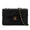 CHANEL VINTAGE MAXI MATELASSE 34 CHAIN SHOULDER BAG BLACK LAMB SKIN 90300024 - PURPOSE