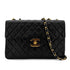 CHANEL VINTAGE MAXI MATELASSE 34 CHAIN SHOULDER BAG BLACK LAMB SKIN 90300024 - PURPOSE