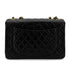 CHANEL VINTAGE MAXI MATELASSE 34 CHAIN SHOULDER BAG BLACK LAMB SKIN 90300024 - PURPOSE