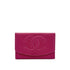 CHANEL BIFOLD COMPACT WALLET PINK CAVIAR SKIN 90300025