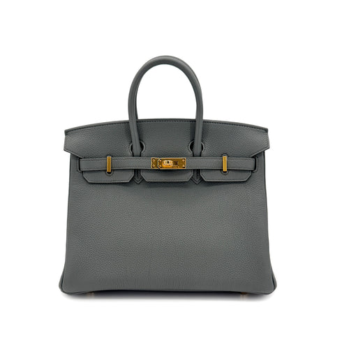 HERMES BIRKIN 25 VERT AMANDE TOGO HAND BAG W GHW 90300027 - PURPOSE