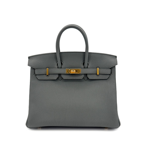 HERMES BIRKIN 25 VERT AMANDE TOGO HAND BAG W GHW 90300027 - PURPOSE