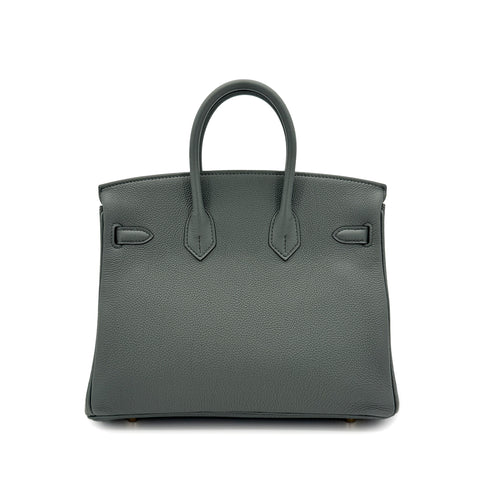 HERMES BIRKIN 25 VERT AMANDE TOGO HAND BAG W GHW 90300027 - PURPOSE