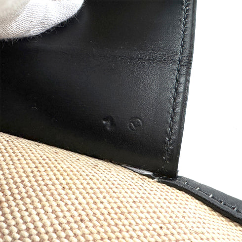 HERMES JIGE PM BLACK BOXCALF CLUTCH BAG 〇L 90300029 - PURPOSE