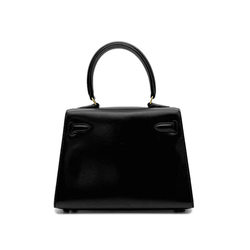 HERMES MINI KELLY 20 BLACK BOXCALF HAND SHOULDER BAG 〇V GHW 90302331 - PURPOSE