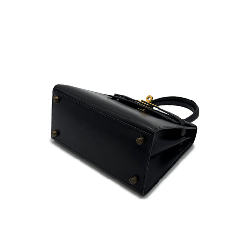 HERMES MINI KELLY 20 BLACK BOXCALF HAND SHOULDER BAG 〇V GHW 90302331 - PURPOSE