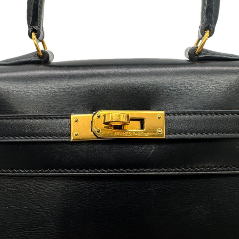 HERMES MINI KELLY 20 BLACK BOXCALF HAND SHOULDER BAG 〇V GHW 90302331 - PURPOSE