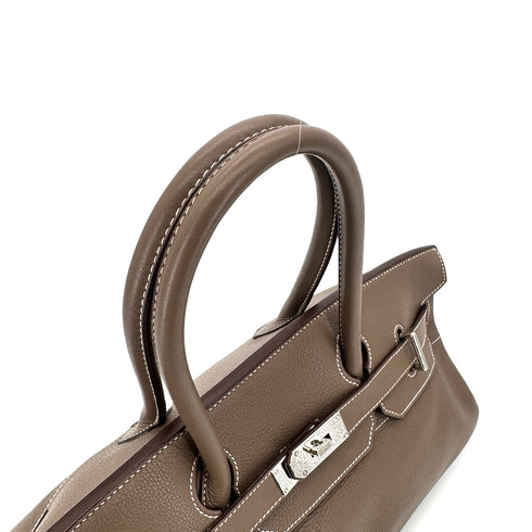 HERMES SHOULDER BIRKIN 42 ETOUPE TAURILLON CLEMENCE HAND BAG □L SHW 90300547 - PURPOSE