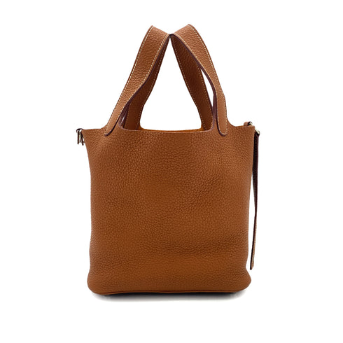 HERMES PICOTIN LOCK PM GOLD TAURILLON CLEMENCE HAND BAG □Q SHW 90300550 - PURPOSE