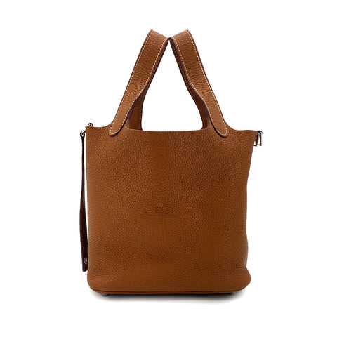 HERMES PICOTIN LOCK PM GOLD TAURILLON CLEMENCE HAND BAG □Q SHW 90300550 - PURPOSE