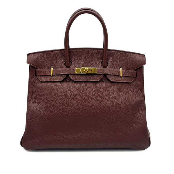 HERMES BIRKIN 35 MARRON FONCE TOGO HAND BAG □C GHW 90300551 - PURPOSE
