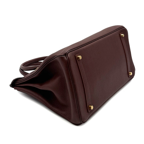 HERMES BIRKIN 35 MARRON FONCE TOGO HAND BAG □C GHW 90300551 - PURPOSE