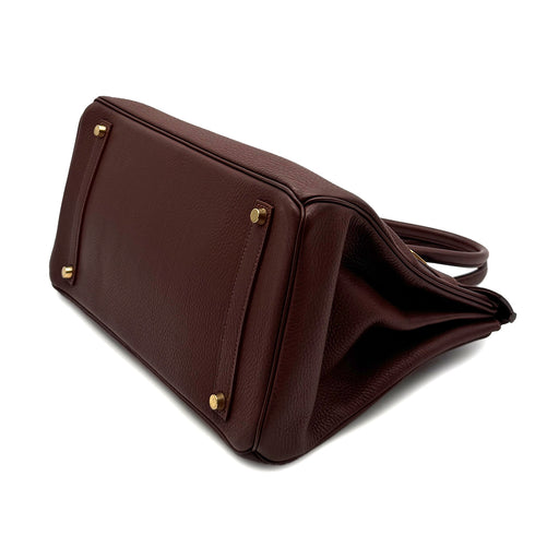 HERMES BIRKIN 35 MARRON FONCE TOGO HAND BAG □C GHW 90300551 - PURPOSE