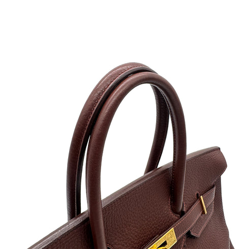 HERMES BIRKIN 35 MARRON FONCE TOGO HAND BAG □C GHW 90300551 - PURPOSE