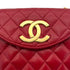 CHANEL VINTAGE BIG COCO HALF MOON CHAIN SHOULDER BAG RED LAMB SKIN 90300573 - PURPOSE
