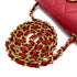 CHANEL VINTAGE BIG COCO HALF MOON CHAIN SHOULDER BAG RED LAMB SKIN 90300573 - PURPOSE