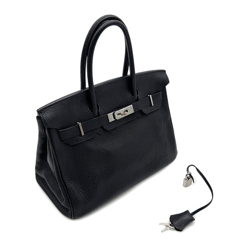 HERMES BIRKIN 30 BLACK TOGO HAND BAG □J SHW 90300574 - PURPOSE