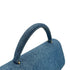 CHANEL VINTAGE TURN LOCK HAND BAG BLUE DENIM CANVAS 90300602 - PURPOSE