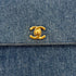CHANEL VINTAGE TURN LOCK HAND BAG BLUE DENIM CANVAS 90300602 - PURPOSE