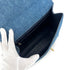 CHANEL VINTAGE TURN LOCK HAND BAG BLUE DENIM CANVAS 90300602 - PURPOSE