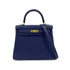 HERMES KELLY 25 RETOURNE BLUE SAPHIR TOGO HAND SHOULDER BAG B GHW 90300651 - PURPOSE