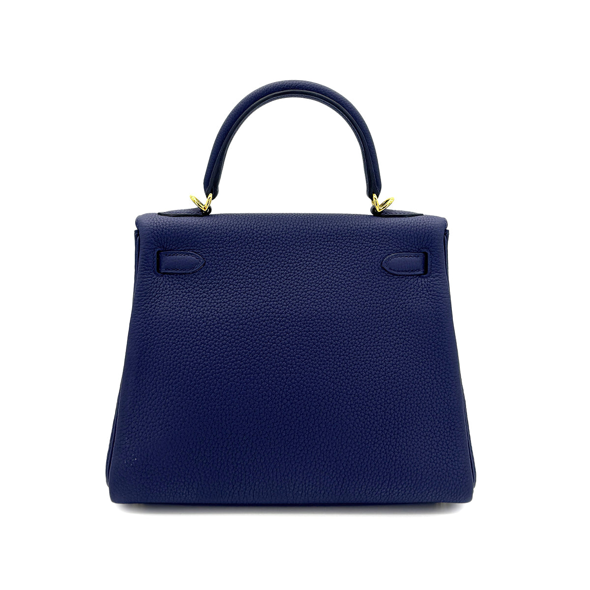 HERMES KELLY 25 RETOURNE BLUE SAPHIR TOGO HAND SHOULDER BAG B GHW 90300651