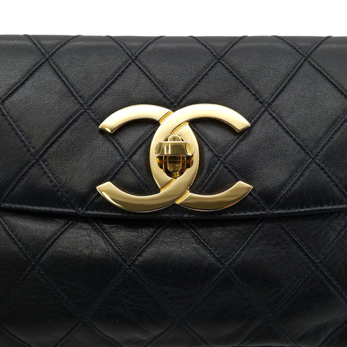 CHANEL VINTAGE BICOLORE CLUTCH BAG BLACK LEATHER 90300850 - PURPOSE