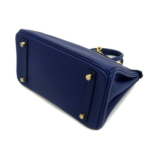 HERMES BIRKIN 25 BLUE SAPHIR SWIFT HAND BAG X GHW 90300851 - PURPOSE
