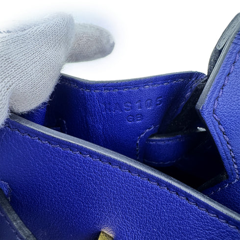 HERMES BIRKIN 25 BLUE SAPHIR SWIFT HAND BAG X GHW 90300851 - PURPOSE