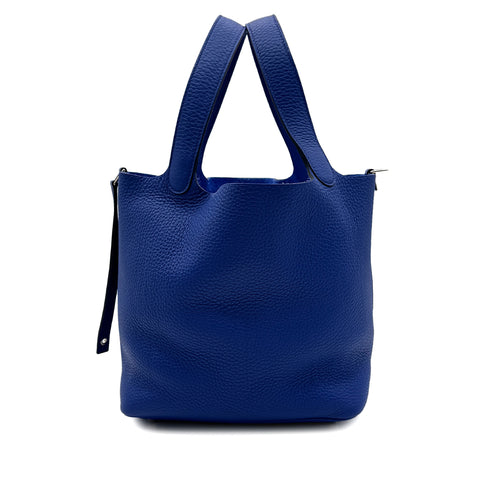 HERMES PICOTIN LOCK MM BLUE ROYAL TAURILLON CLEMENCE HAND BAG U SHW 90300852 - PURPOSE