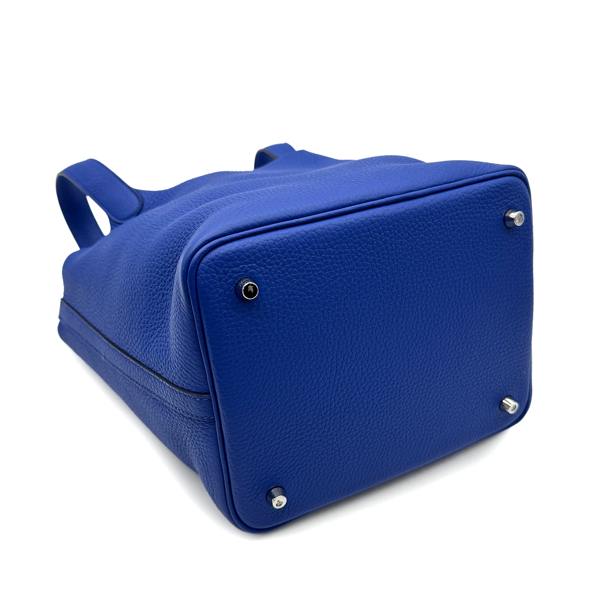 HERMES PICOTIN LOCK MM BLUE ROYAL TAURILLON CLEMENCE HAND BAG U SHW 90300852