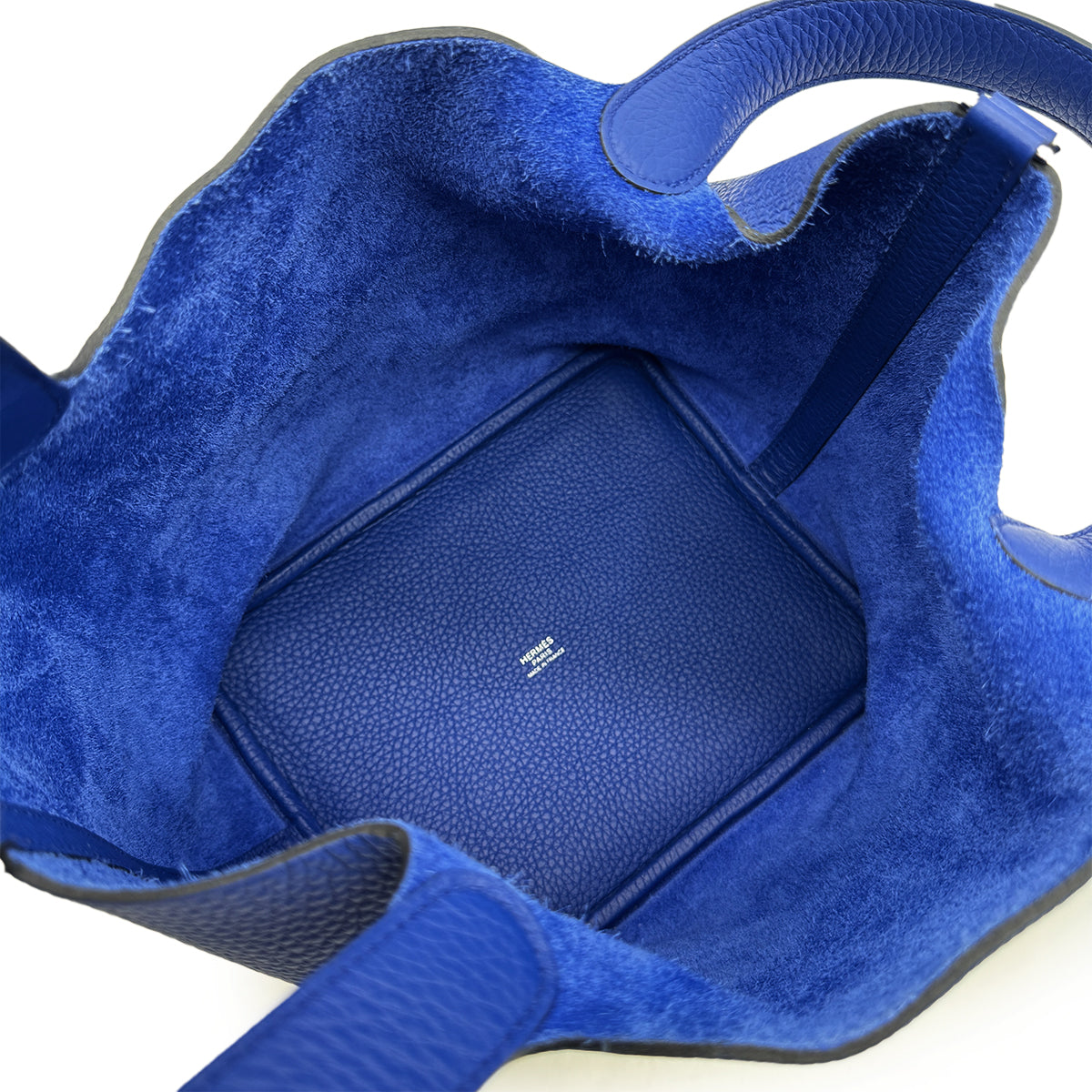 HERMES PICOTIN LOCK MM BLUE ROYAL TAURILLON CLEMENCE HAND BAG U SHW 90300852