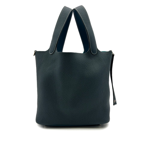 HERMES PICOTIN LOCK CASAQUE MM VERT CYPRES VERT BOSPHORE TAURILLON CLEMENCE HAND BAG Z SHW 90300854 - PURPOSE