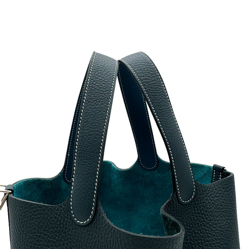 HERMES PICOTIN LOCK CASAQUE MM VERT CYPRES VERT BOSPHORE TAURILLON CLEMENCE HAND BAG Z SHW 90300854 - PURPOSE