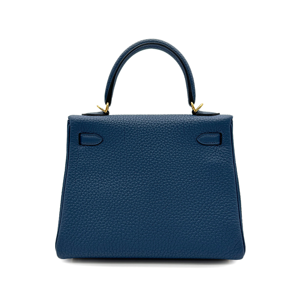HERMES KELLY 25 RETOURNE DEEP BLUE TOGO HAND SHOULDER BAG D GHW 90300860
