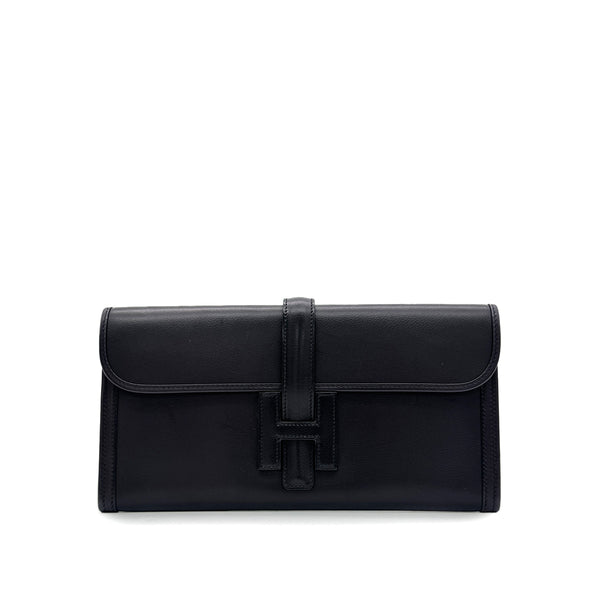 HERMES JIGE ELAN 29 BLUE NUIT VEAU EVERCOLOR CLUTCH BAG Z 90300861 - PURPOSE