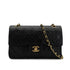 CHANEL VINTAGE CLASSIC FLAP SMALL CHAIN SHOULDER BAG BLACK LAMB SKIN 90300863 - PURPOSE