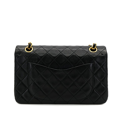 CHANEL VINTAGE CLASSIC FLAP SMALL CHAIN SHOULDER BAG BLACK LAMB SKIN 90300863 - PURPOSE