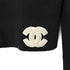 CHANEL COCOMARK LONG SLEEVE TOPS BLACK WHITE CASHMERE 42 01A RTW 90300867